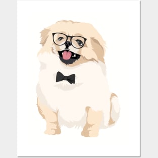 Cute Hipster Pekingese Puppy T-Shirt for Dog Lovers Posters and Art